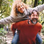 Overjoyed,Adult,Couple,Have,Fun,Together,At,Outdoor,Park,In